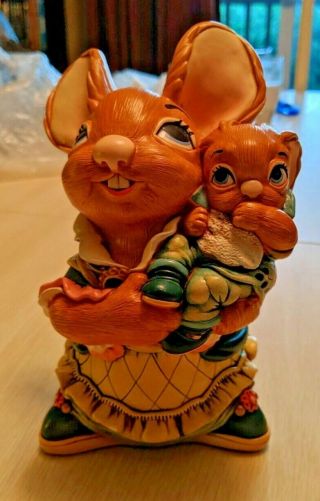 Pendelfin Rabbit Mother And Baby Made In England -