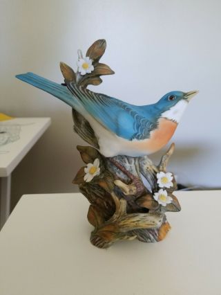 Vtg.  1984 Masterpiece Porcelain Homco Bluebird
