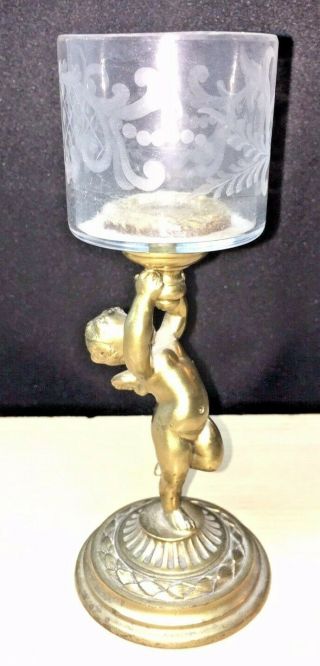 Vintage Pairpoint Cherub Candle Holder 