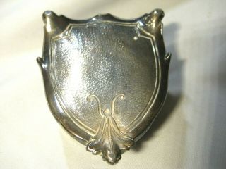 Vintage W B MFG CO Art Nouveau Heart Shaped Hinged Metal Trinket Box - Lined 6