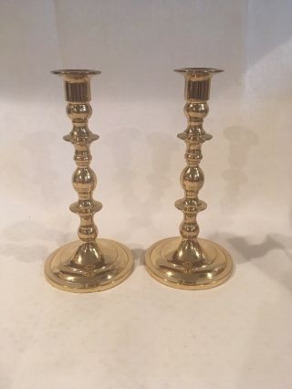 Baldwin Brass Candlesticks Candle Holders 9” Home Lighting Decor Set Of 2 Heavy