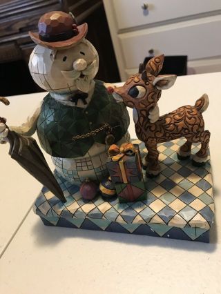 Jim Shore Traditions Rudolph Reindeer & Sam The Snowman Figurine 4008339
