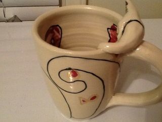 Large Hand Painted Cat Mugs By Cindy J.  Collectibles 3