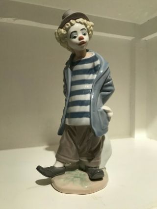 Lladro 7602 Little Traveler Clown Figurine Retired 1986