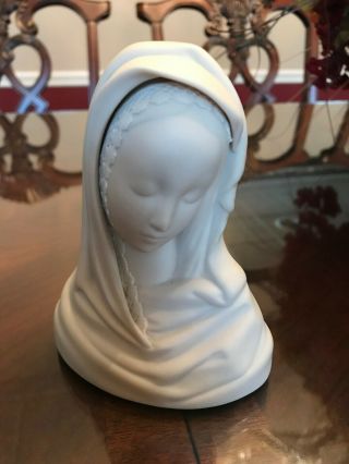 Vintage Porcelain Cybis Statue Mary With Veil Blessed Mary