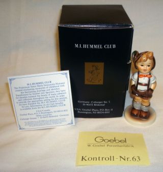 Vintage Goebel Hummel W.  Germany 630 For Keeps 3 ½” Boy 102 Figurine W/box
