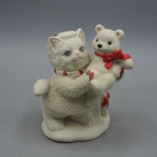 Vintage Figurine Lefton China Numbered 726 Kitty Snowflake