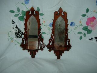 Vintage Scroll Wood Mirrored Wall Decore