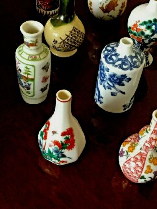 1980 Franklin Imperial Dynasty 12 Fine Porcelain Miniature Vases Unique 4