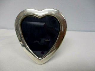 Vintage R.  Carr Sterling Silver Heart Standing Picture Frame 2 3/4 " X 3 1/4 "