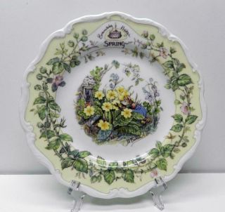 1982 Royal Doulton " Spring " Plate Signed Jill Barklem From Brambly Hedge Collect.