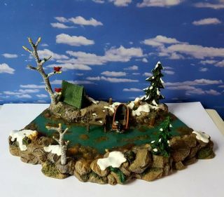 Dept 56 Village Accessories Mountain Creek Curved Section Camping,  Wildlife