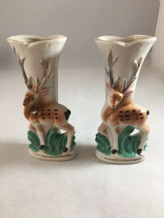 2 Vintage Ceramic Bud Vase Japan