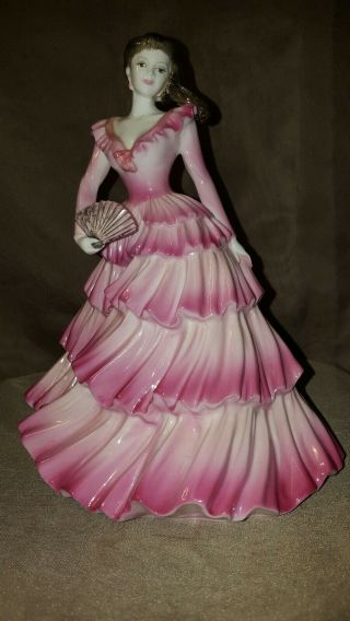 Coalport Gabrielle Figurine.  Pink Dress.  Ladies Of Fashion 1994