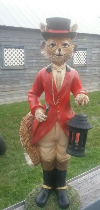 Adorable Fox Figurine Statue Resin 16 " Tally Ho Hunt