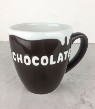 Pottery Barn Brown Hot Chocolate / Coffee Mug