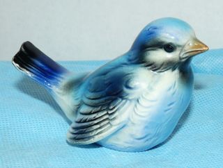 Vtg GOEBEL BLUE BIRD Figurine Ceramic/Porcelain Bluebird CV73 West Germany 2