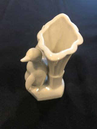 Vintage PENGUIN Figurine Porcelain Ceramic Bud Vase Toothpick Holder Japan 2” 4