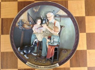 Norman Rockwell 3d Collector Plate " The Toy Maker "