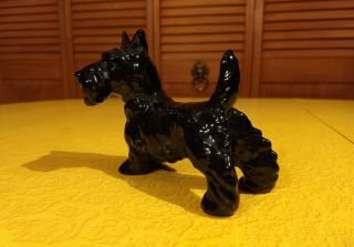 Vintage West Germany Goebel Black Scottish Terriers Scottie Dog Figerine 2
