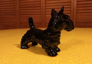 Vintage West Germany Goebel Black Scottish Terriers Scottie Dog Figerine 4