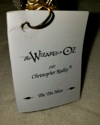 Wizard Of Oz Christmas Ornament Christopher Radko Tin Man & Box 3