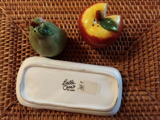 Bella Casa by Ganz salt and pepper shakers Apple and Pear 5