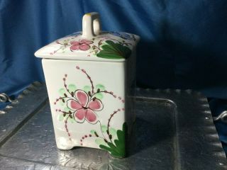 Andrea By Sadek Jay Willfred Floral Hand Painted Porcelain Canister Portugal