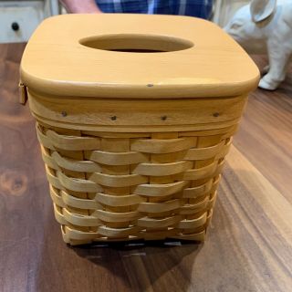 Longaberger Kleenex Tissue Basket With Lid