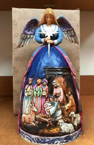 Jim Shore Heartwood Creek Angel Nativity Star Shall Guide Us Figurine 4003273fd