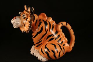 Blue Sky Clayworks Pottery Safari Kitchen Whimsical Tiger Teapot Ceramic 13054 2