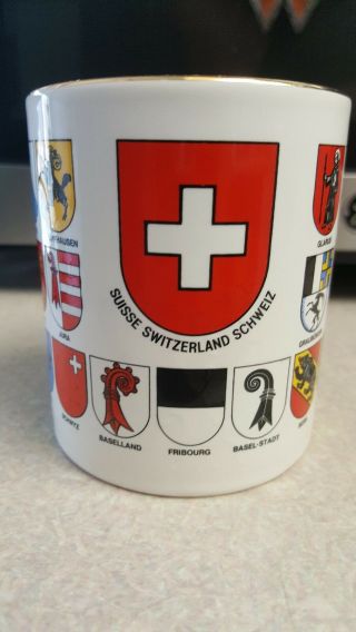 Switzerland Mug With Coat Of Arms For The 27 Swiss Cantons By Bockling