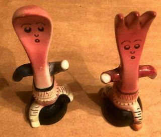 Fork And Spoon Salt And Pepper Shakers (japan) 5 " Tall