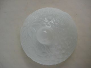 Avon Milk Glass Lid Cover For Candy Dish Milk White Floral