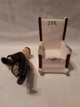 Vintage JFK John Kennedy Salt & Pepper Shakers Rocking Chair Arrow 1962 4