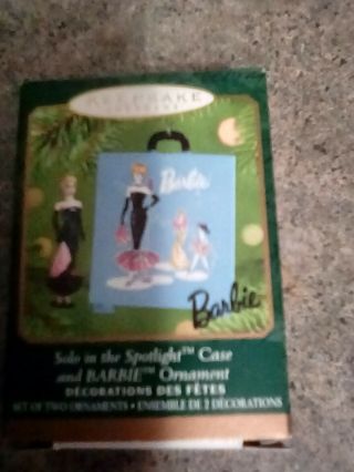 2001 Hallmark Keepsake Ornament Barbie Solo In The Spotlight Case