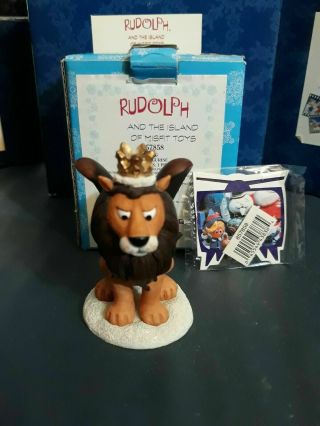 Enesco Rudolph And The Island Of Misfit Toys King Lion Mini Figurine 857858 2001