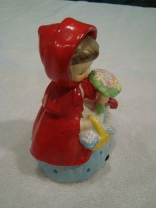 Little Red Riding Hood 1954 Napco Figurine National Potteries Cleveland OH 1492A 4