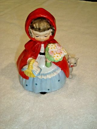 Little Red Riding Hood 1954 Napco Figurine National Potteries Cleveland OH 1492A 8