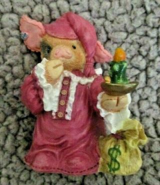 Enesco This Little Piggy 1995 Boar Humbug Christmas Holiday Scrooge Pig 45823