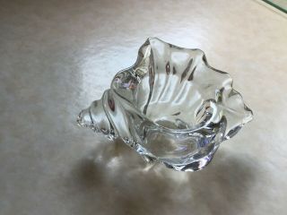 Avon Clear Glass Conch Sea Shell Votive Candle Holder - Vintage