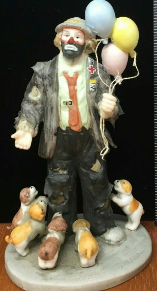 Flambro Emmett Kelly Jr. ,  10018.  My Favorite Things Porcelain Clown Figurine