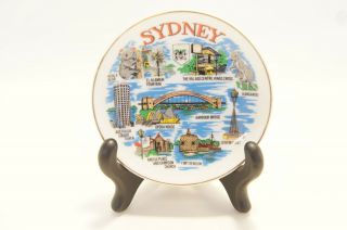 Sydney Australia Souvenir 3.  5 " Vintage Collectable Plate Koala Kangaroo Opera