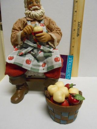Possible Dreams Clothtique Santa - Jolly To The Core - Peeling Apples W/tag Box