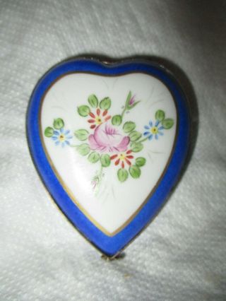 Limoges Hinged Heart Box