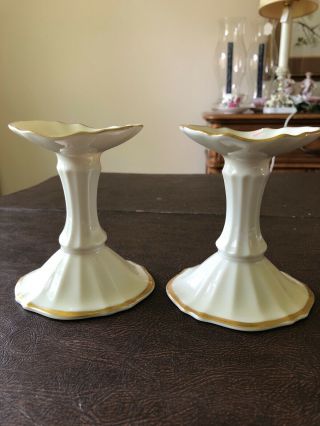 Lenox Pair Candle Holders 4 "