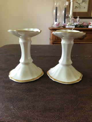 Lenox Pair Candle Holders 4 