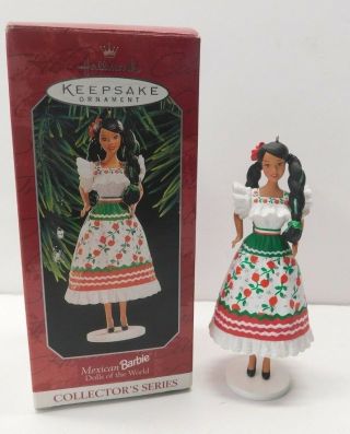 Hallmark Keepsake Ornament 1998 Mexican Barbie 3 Hispanic