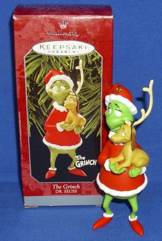 Hallmark Ornament Dr Seuss The Grinch 1998 Santa And Max As A Reindeer