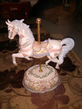 Vernette Carousel Horse Ceramic Music Box